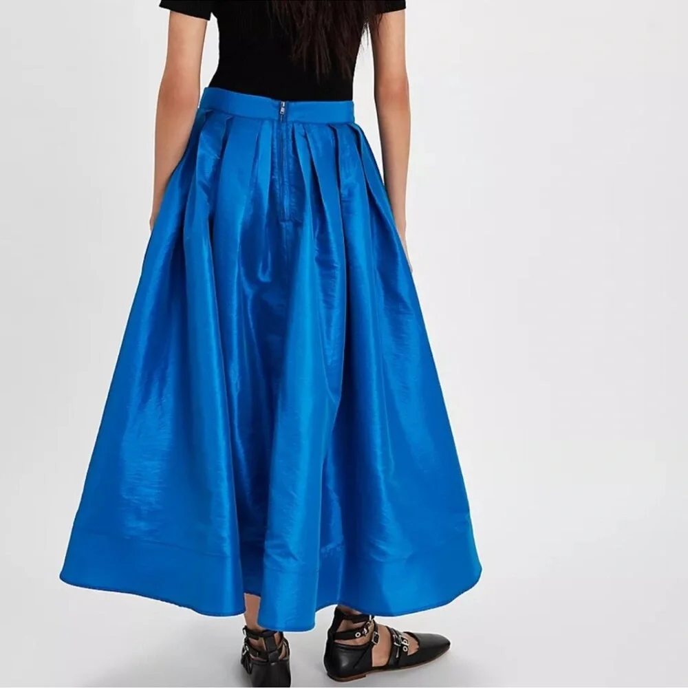 Free People Vibrant Cobalt Blue Midi Skirt - Picture 3 of 6